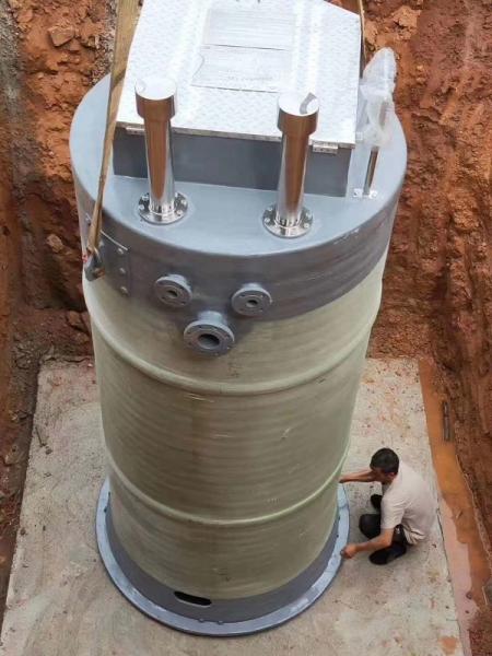 三门峡峨眉山一体化提升泵安装
