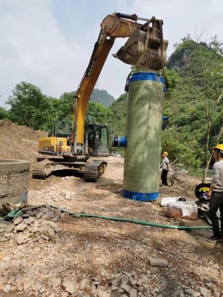 三门峡雅安芦山一体化提升泵施工现场